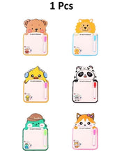 Colorful animal design whiteboard for kids with cute animal characters and a marker included
